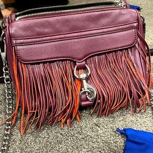 Leather Rebecca Minkoff crossbody bag.
